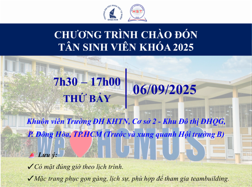 CHƯƠNG TRÌNH CHÀO ĐÓN TÂN SINH VIÊN KHÓA 2025