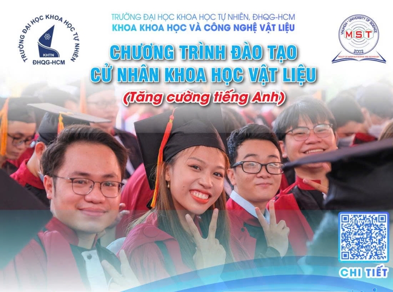 Chương trình đào tạo cử nhân Khoa học Vật liệu tăng cường tiếng Anh – Vững chuyên môn thạo ngoại ngữ