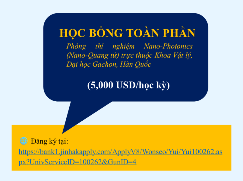 HỌC BỔNG TOÀN PHẦN - GACHON UNIVERSITY