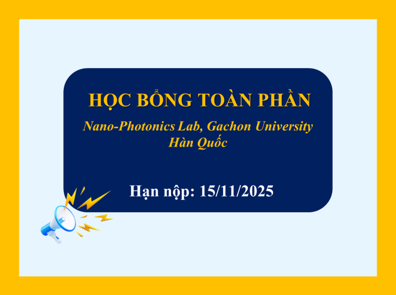 [TUYỂN SINH SAU ĐẠI HỌC] Nano-Photonics Laboratory – Gachon University (Hàn Quốc)